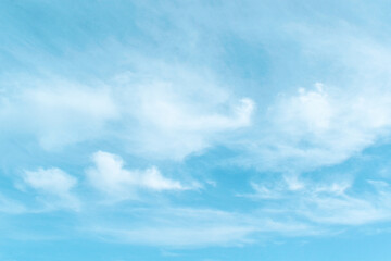 Blue sky with white clouds. The concept of the freedom of life, never give up and new life beginning.