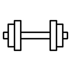 Illustration of Dumbbel design Line Icon