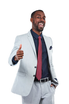 The black business manager is shown in a meeting, expressing gratitude and thanking someone for a business-to-business interaction, with the image isolated on a PNG background.