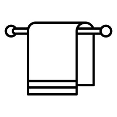 Illustration of Towel design Line Icon