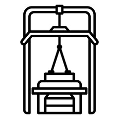 Illustration of Gym Machine Design Line Icon