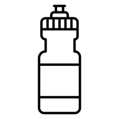 Illustration of Bottle Design Line Icon