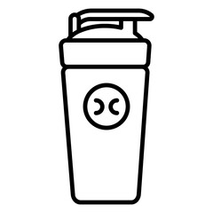 Illustration of Bottle Design Line Icon