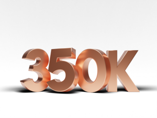 thank you 800k subscribers 3D transparent PNG