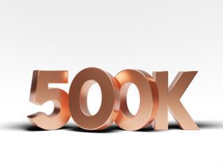 thank you 800k subscribers 3D transparent PNG