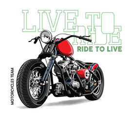 Motorcycles pictures vector ilustration for your T shirt or your design