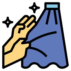 hand towel filled outline icon style