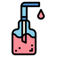 soap gel filled outline icon style