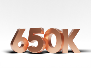thank you 800k subscribers 3D transparent PNG