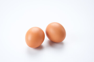 Raw organic farm eggs. 
