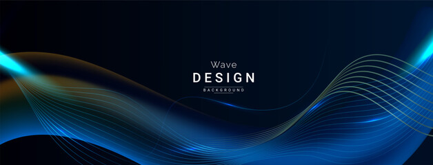 Abstract colorful dynamic elegant wave pattern design background