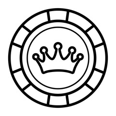 Outline Casino Chips