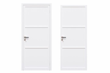 interior doors isolated on white background, interior furniture, 3D illustration, cg render