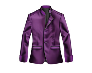 Cool jacket in purple color with isolated transparent background, perfect for retouch design. Generative AI