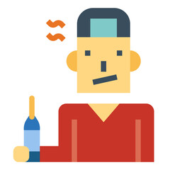 fever flat icon style