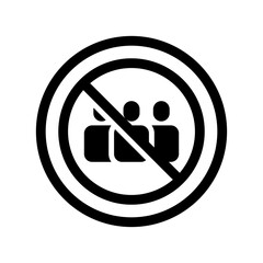 avoid crowd icon or logo isolated sign symbol vector illustration - high quality black style vector icons
