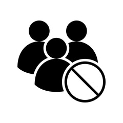avoid crowd icon or logo isolated sign symbol vector illustration - high quality black style vector icons
