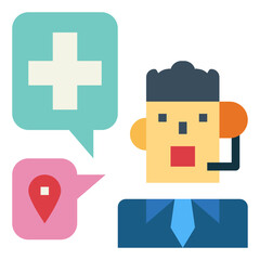 Obraz premium call center flat icon style