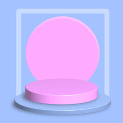 vector realistic podium in 3d rendering