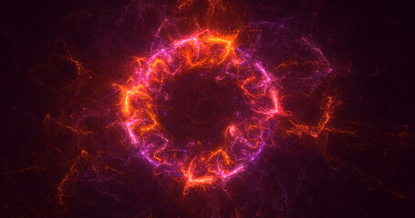 3D rendering abstract round hole light background