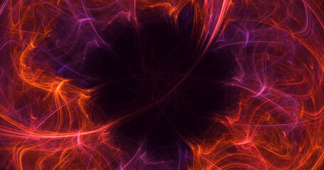3D rendering abstract fractal light background