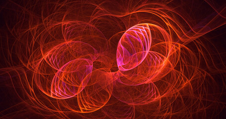 3D rendering abstract fractal light background