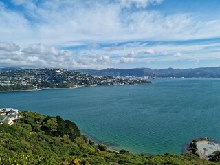 Fototapeta na wymiar Wellington City captured from the hills above