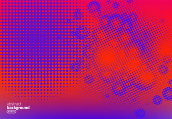 abstract particle and bubble effect in gradient red and violet technology science theme modern art background use for advertisment poster website banner landing page product package design vector eps.