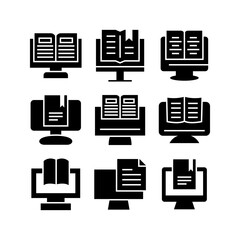 elearning icon or logo isolated sign symbol vector illustration - high quality black style vector icons
