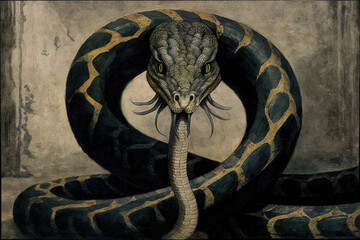 Menacing Serpent in the Dark