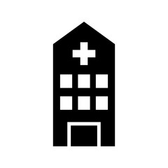 Obraz premium hospital icon or logo isolated sign symbol vector illustration - high quality black style vector icons 