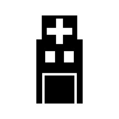 hospital icon or logo isolated sign symbol vector illustration - high quality black style vector icons

