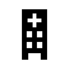 Obraz premium hospital icon or logo isolated sign symbol vector illustration - high quality black style vector icons 