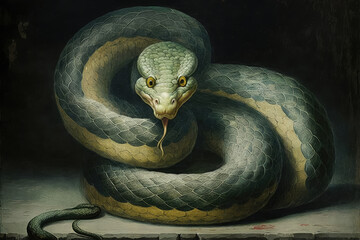 Menacing Serpent in the Dark