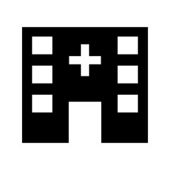 Obraz premium hospital icon or logo isolated sign symbol vector illustration - high quality black style vector icons 