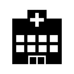 Obraz premium hospital icon or logo isolated sign symbol vector illustration - high quality black style vector icons 