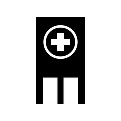 hospital icon or logo isolated sign symbol vector illustration - high quality black style vector icons
