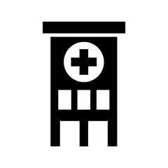 Obraz premium hospital icon or logo isolated sign symbol vector illustration - high quality black style vector icons 