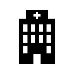 hospital icon or logo isolated sign symbol vector illustration - high quality black style vector icons
