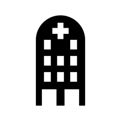 hospital icon or logo isolated sign symbol vector illustration - high quality black style vector icons
