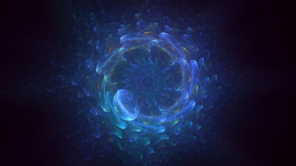 3D rendering abstract circle light background