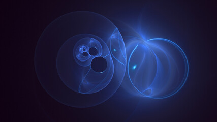 3D rendering abstract multicolor technology fractal light background