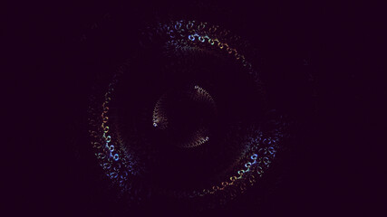 3D rendering abstract circle light background