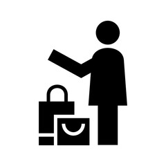 shopping icon or logo isolated sign symbol vector illustration - high quality black style vector icons
