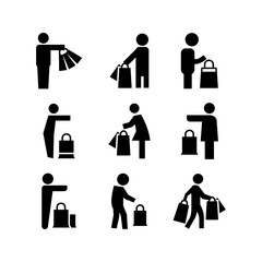 shopping icon or logo isolated sign symbol vector illustration - high quality black style vector icons

