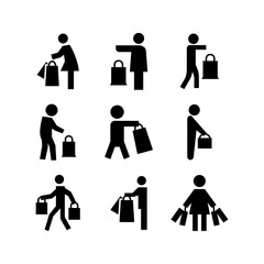 shopping icon or logo isolated sign symbol vector illustration - high quality black style vector icons
