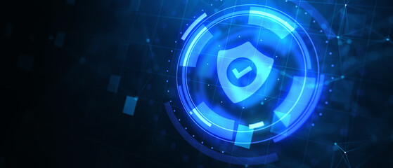 Data protection. Cyber security privacy business internet technology concept. Illustration