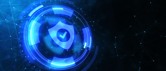 Data protection. Cyber security privacy business internet technology concept. Illustration