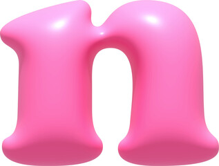 Fototapeta premium Alphabet illustration typeface letter N. Typography decorate design display font.3D gummy jelly.