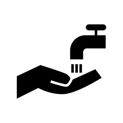 wash hand icon or logo isolated sign symbol vector illustration - high quality black style vector icons
